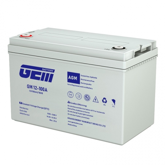 แบตเตอรี่ GEM รุ่น  GM12-100 ขนาด 12 โวลต์ 100 แอมป์