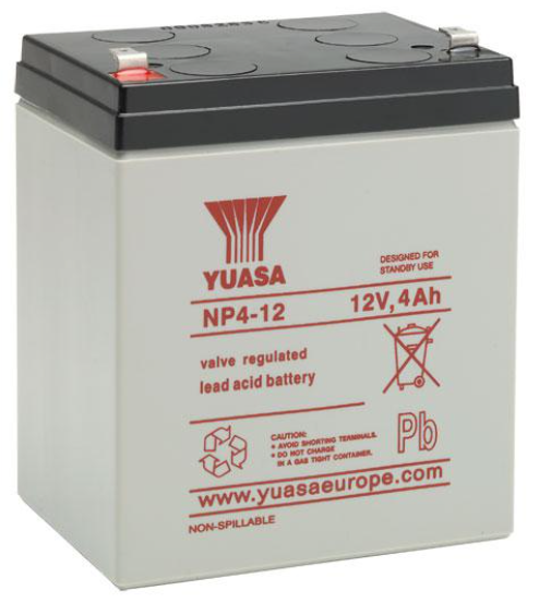 แบตเตอรี่ Yuasa รุ่น  NP4-12 ขนาด 12 โวลต์ 4 แอมป์
