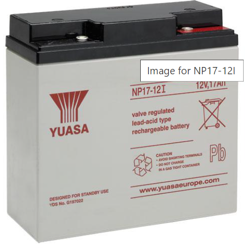 แบตเตอรี่ Yuasa รุ่น  NP17-12I ขนาด 12 โวลต์ 17 แอมป์