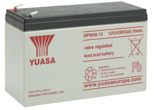 แบตเตอรี่ Yuasa รุ่น  NPW45-12 ขนาด 12 โวลต์ 7.5 แอมป์
